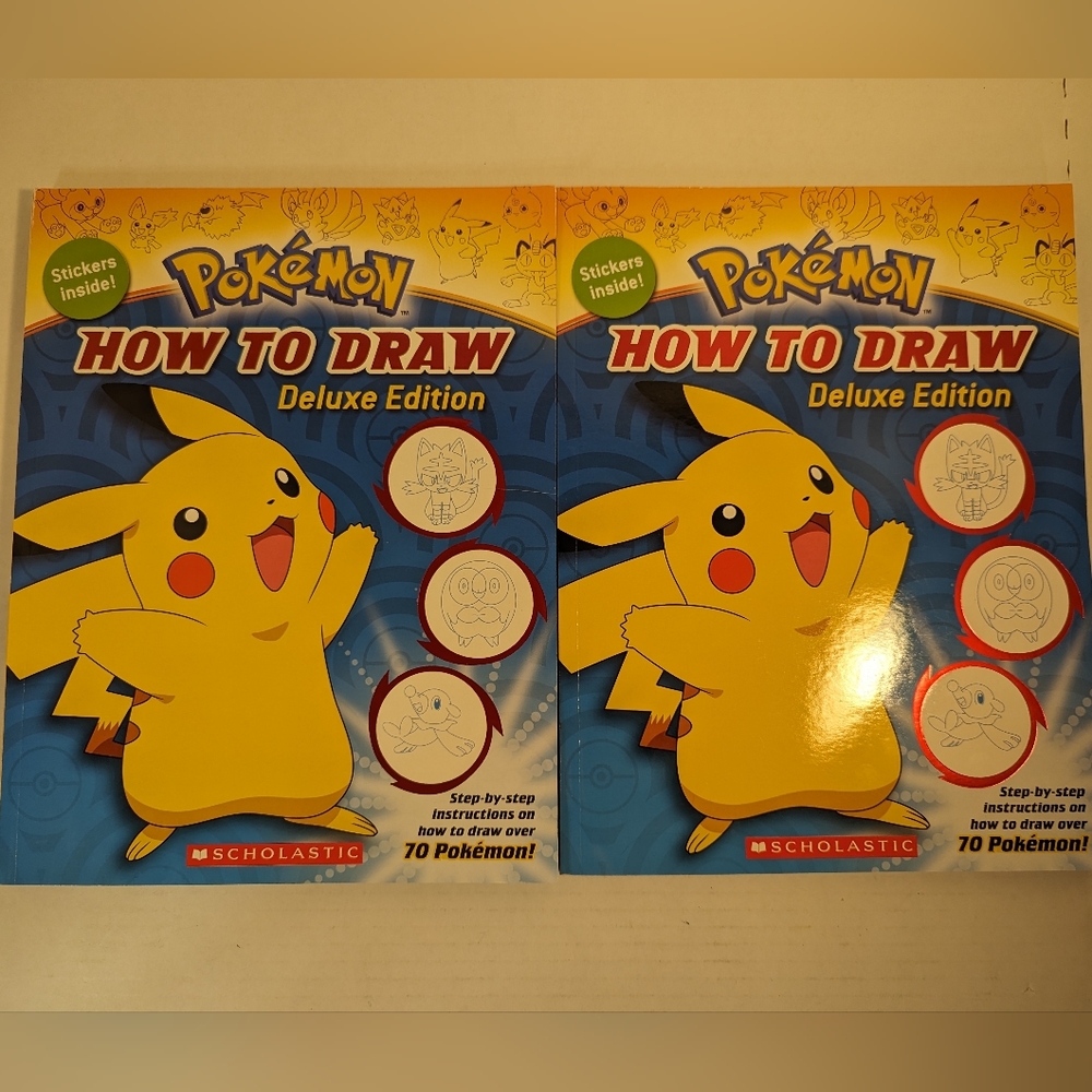 How to Draw Deluxe Edition Pokemon paperback bundle set of 2